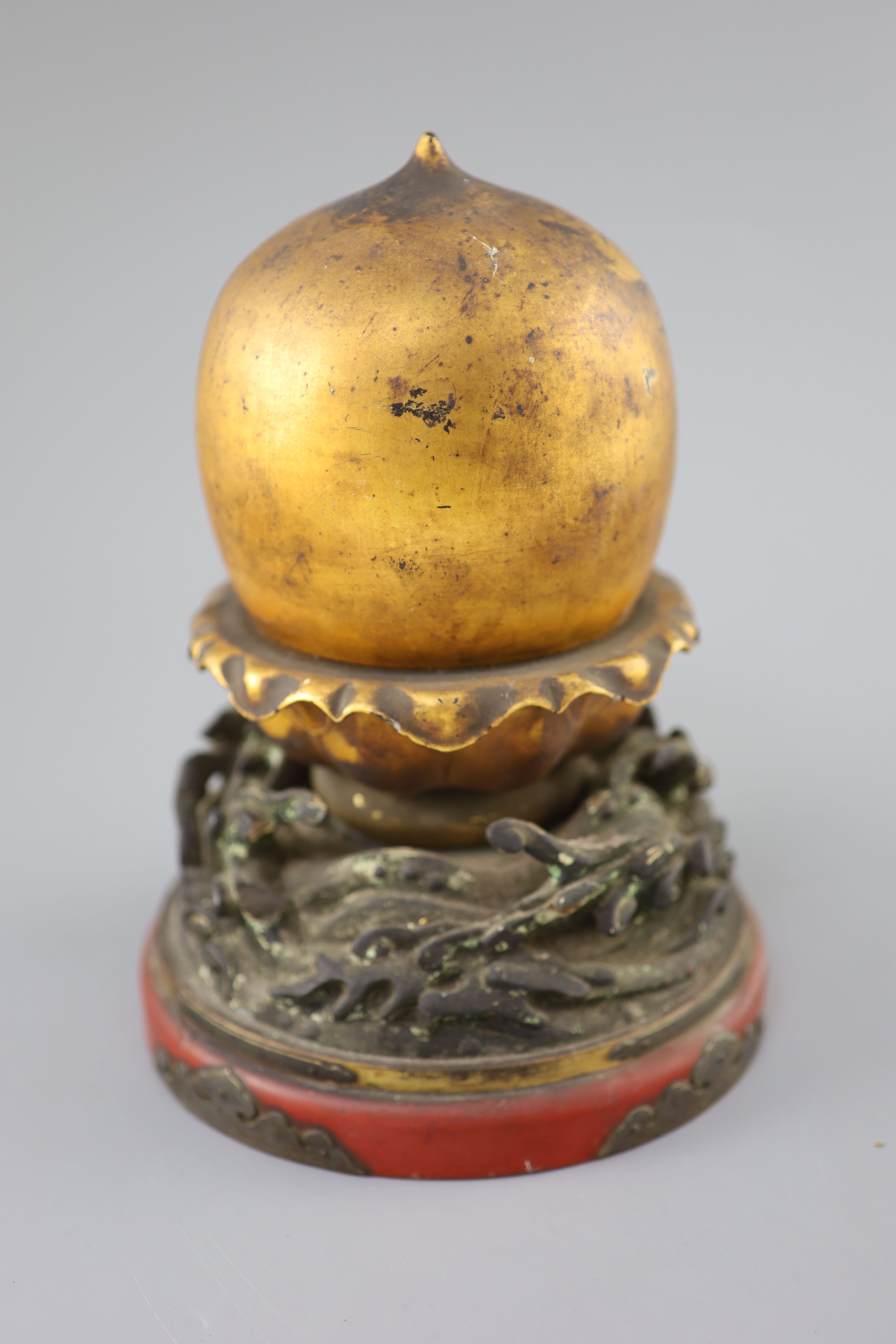 A Japanese lacquer portable shrine (zushi), 19th century, 25cm high, Provenance - A. T. Arber-Cooke